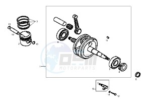 DXR QUAD - 200 cc drawing CRANKSHAFT, PISTON