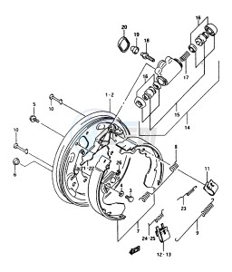 LT-F250 1997 drawing FRONT WHEEL BRAKE