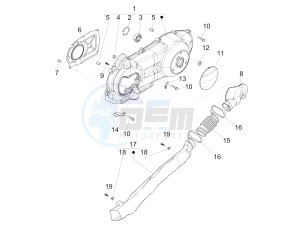 Liberty 125 4t Delivery e3 Single drawing Crankcase cover - Crankcase cooling