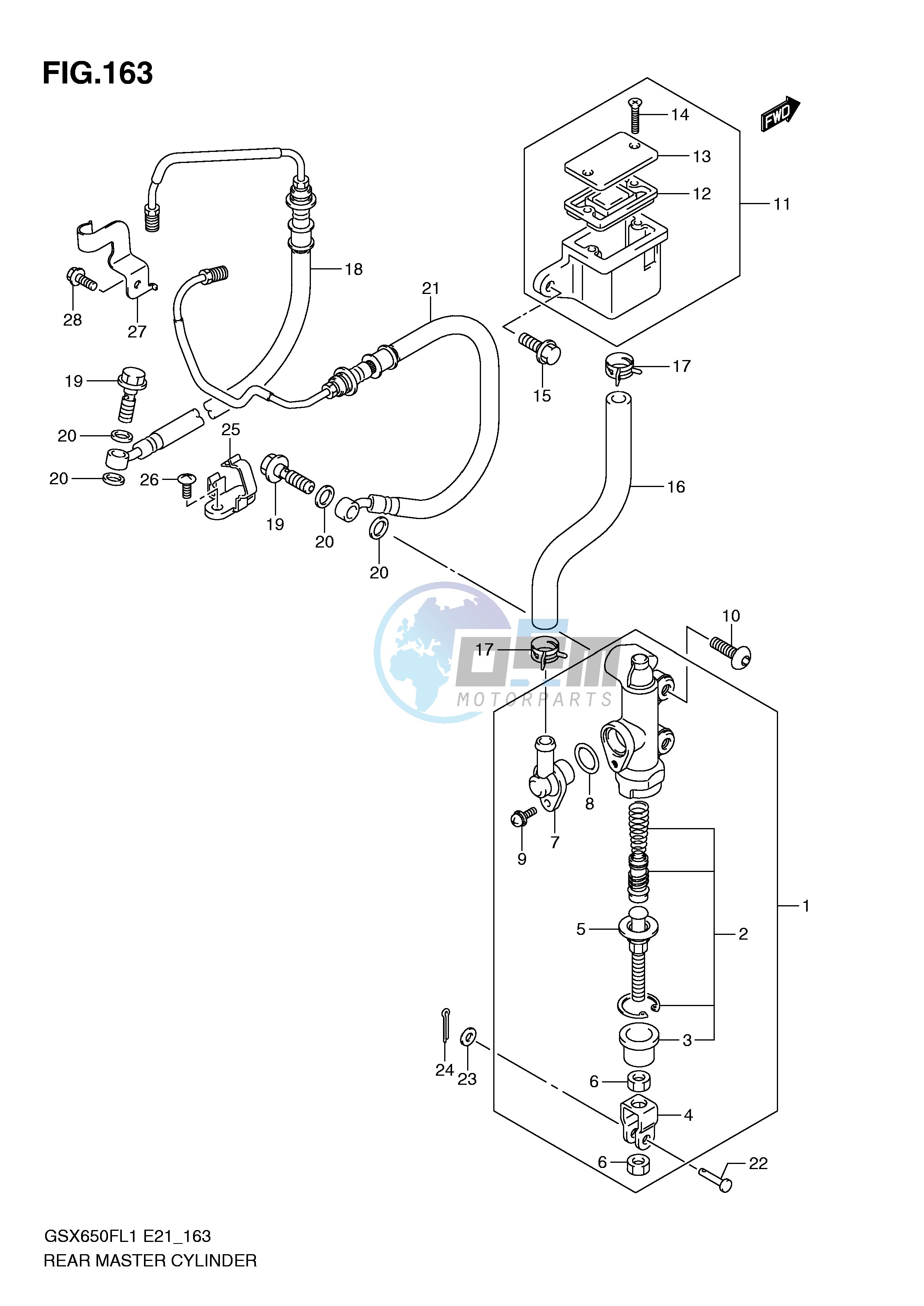 REAR MASTER CYLINDER (GSX650FUAL1 E21)