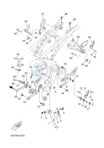 YZF-R125A YZF-R125 ABS R125 (5D7T 5D7T 5D7T 5D7T) drawing STAND & FOOTREST