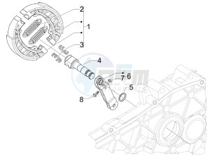 Fly 100 4t 2008 drawing Rear brake - Brake jaw