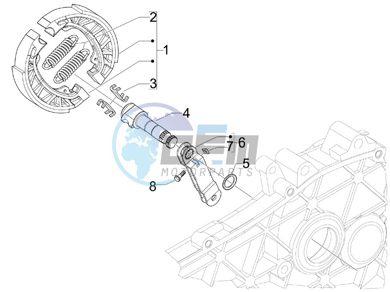 Rear brake - Brake jaw