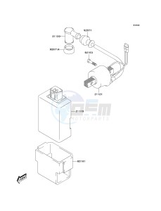 KLX 125 A (A6F) A6F drawing IGNITION SYSTEM