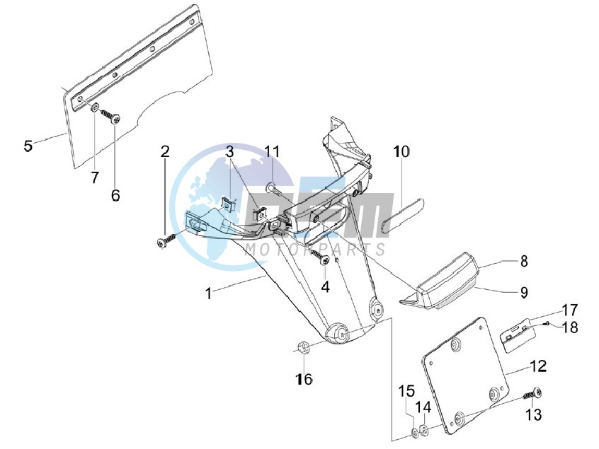 Rear cover - Splash guard