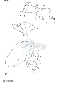 UC125 (E2) drawing FRONT FENDER