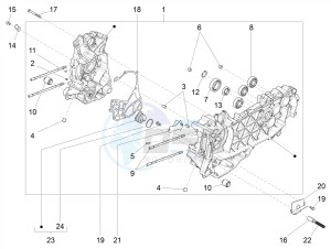 LIBERTY 125 4T E4 POSTE (EMEA) drawing Crankcase