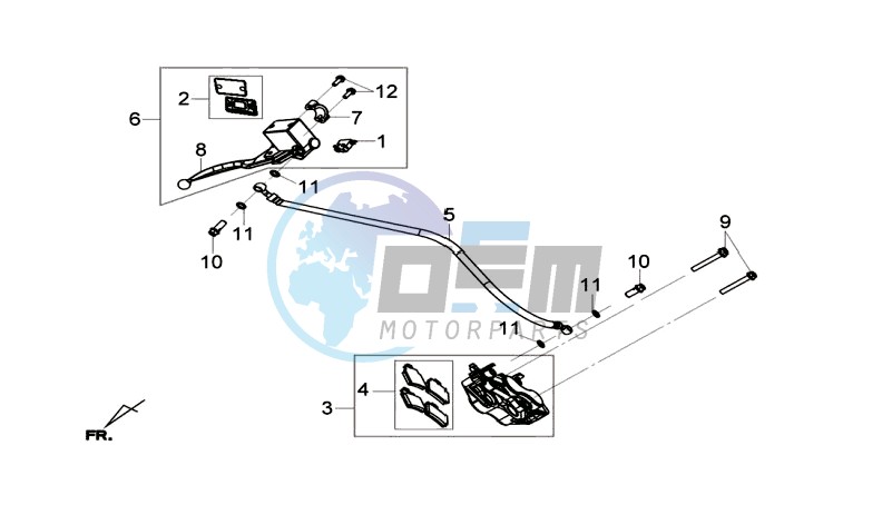 BRAKE CALIPER FOR / BRAKE LEVER CPL