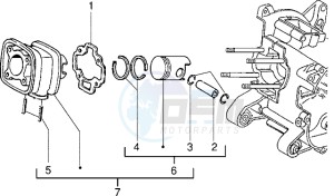 Zip 50 SP drawing Cylinder-piston-wrist pin assy