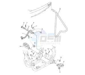 YZ F 450 drawing STAND AND FOOTREST