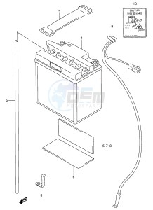 GSX600F (E2) Katana drawing BATTERY