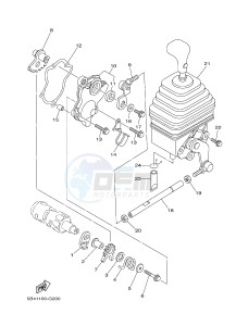 YXR700F YXR7FD RHINO 700 (1RBE 1RBF 1RBG 1RBH) drawing SHIFT SHAFT