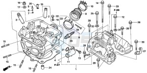 XR650R drawing CYLINDER HEAD