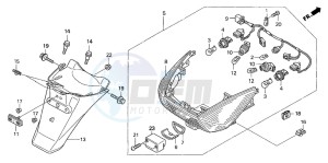 FJS600D SILVER WING drawing TAILLIGHT/REAR FENDER