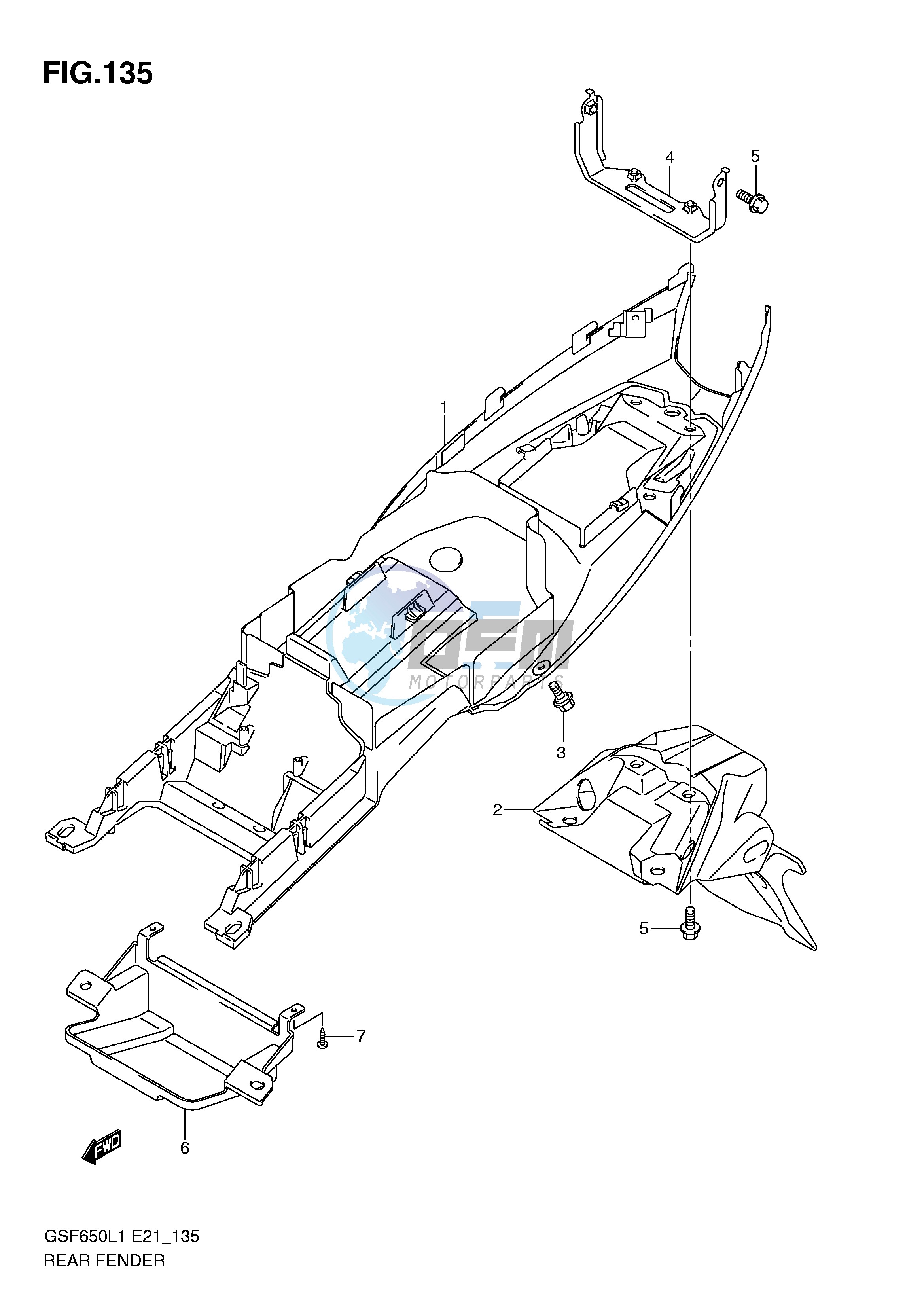 REAR FENDER (GSF650L1 E21)