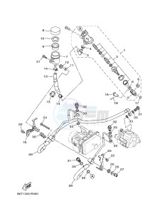 MTN1000 MT-10 (B678) drawing REAR MASTER CYLINDER