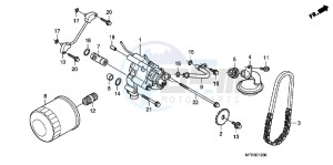 VT1300CXAC drawing OIL FILTER/OIL PUMP