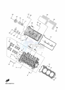 NIKEN MXT850 (BD5F) drawing CYLINDER HEAD