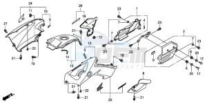 TRX500FA FOURTRAX FOREMAN drawing BODY COVER (TRX500FA5/6/7/8)