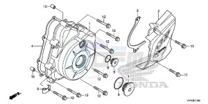 CRF110FD CRF110F Europe Direct - (ED) drawing LEFT CRANKCASE COVER