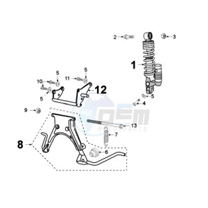 TKR 2 W2 EU drawing REAR SHOCK AND STAND