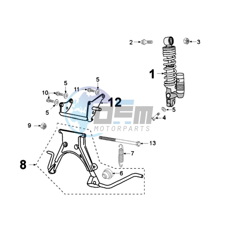 REAR SHOCK AND STAND