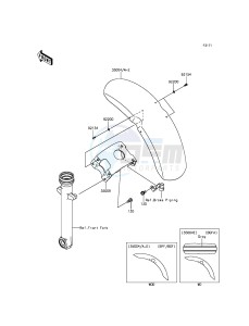 VULCAN S ABS EN650BGFA XX (EU ME A(FRICA) drawing Front Fender(s)