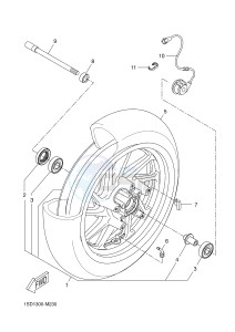 YP400R X-MAX 400 X-MAX (1SDB 1SDB 1SDB) drawing FRONT WHEEL