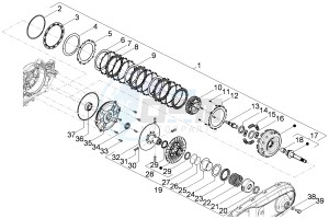 X10 350 4t 4v ie e3 drawing Driven pulley