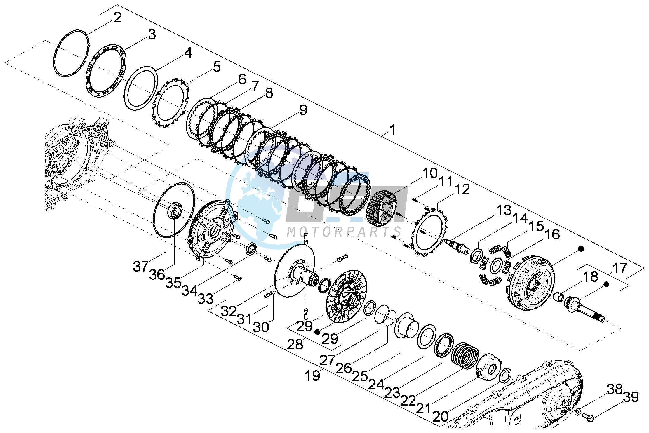 Driven pulley