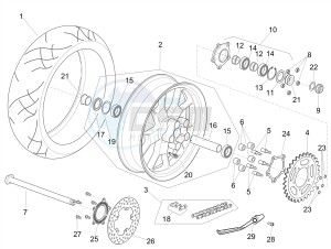 RSV4 1100 RACING FACTORY E4 ABS (APAC) drawing Rear wheel