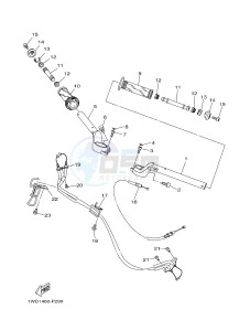 YZF-R25 249 (1WD3) drawing STEERING HANDLE & CABLE