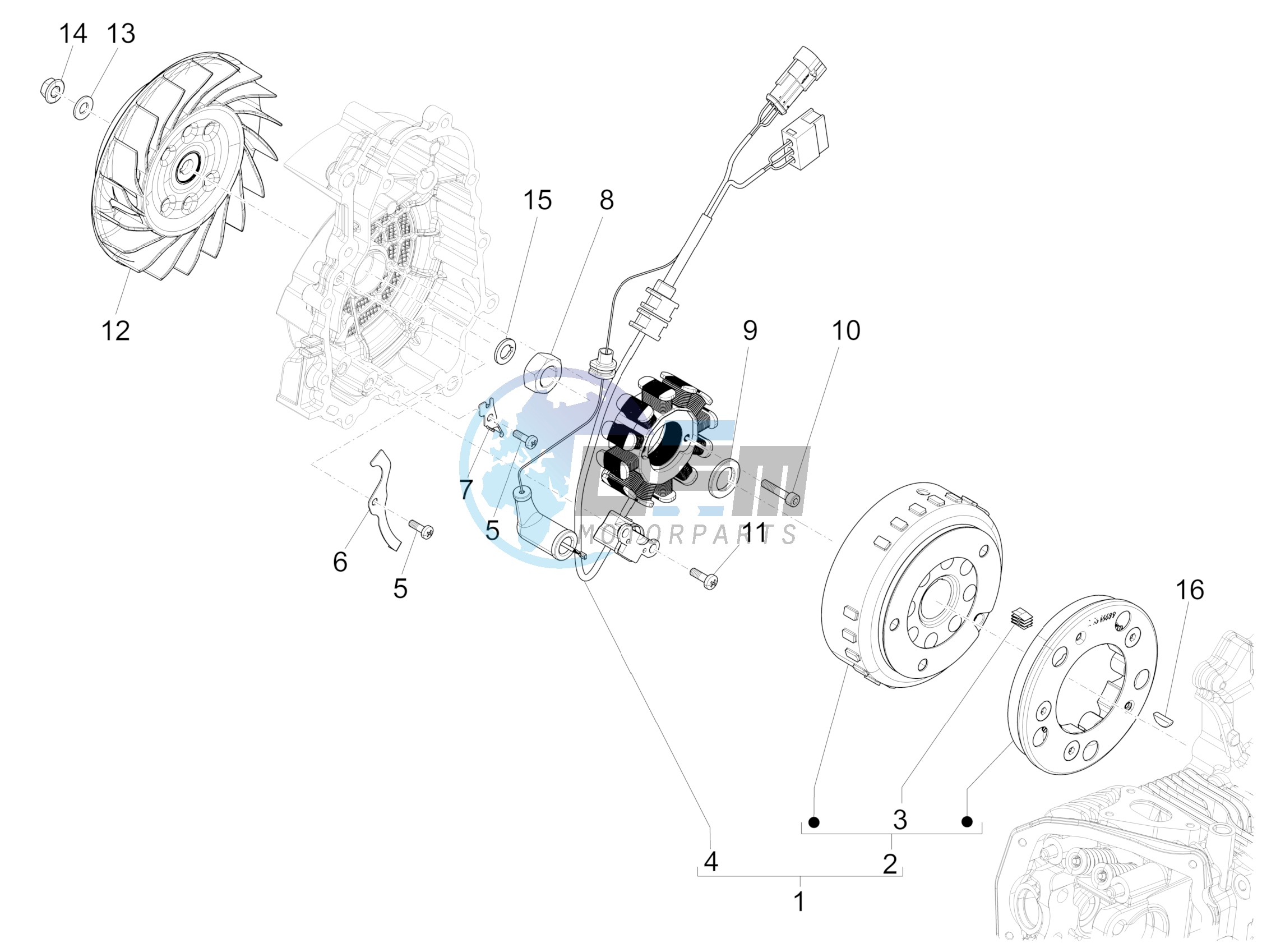 Flywheel magneto