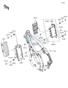 KLX450R KLX450AJF EU drawing Radiator