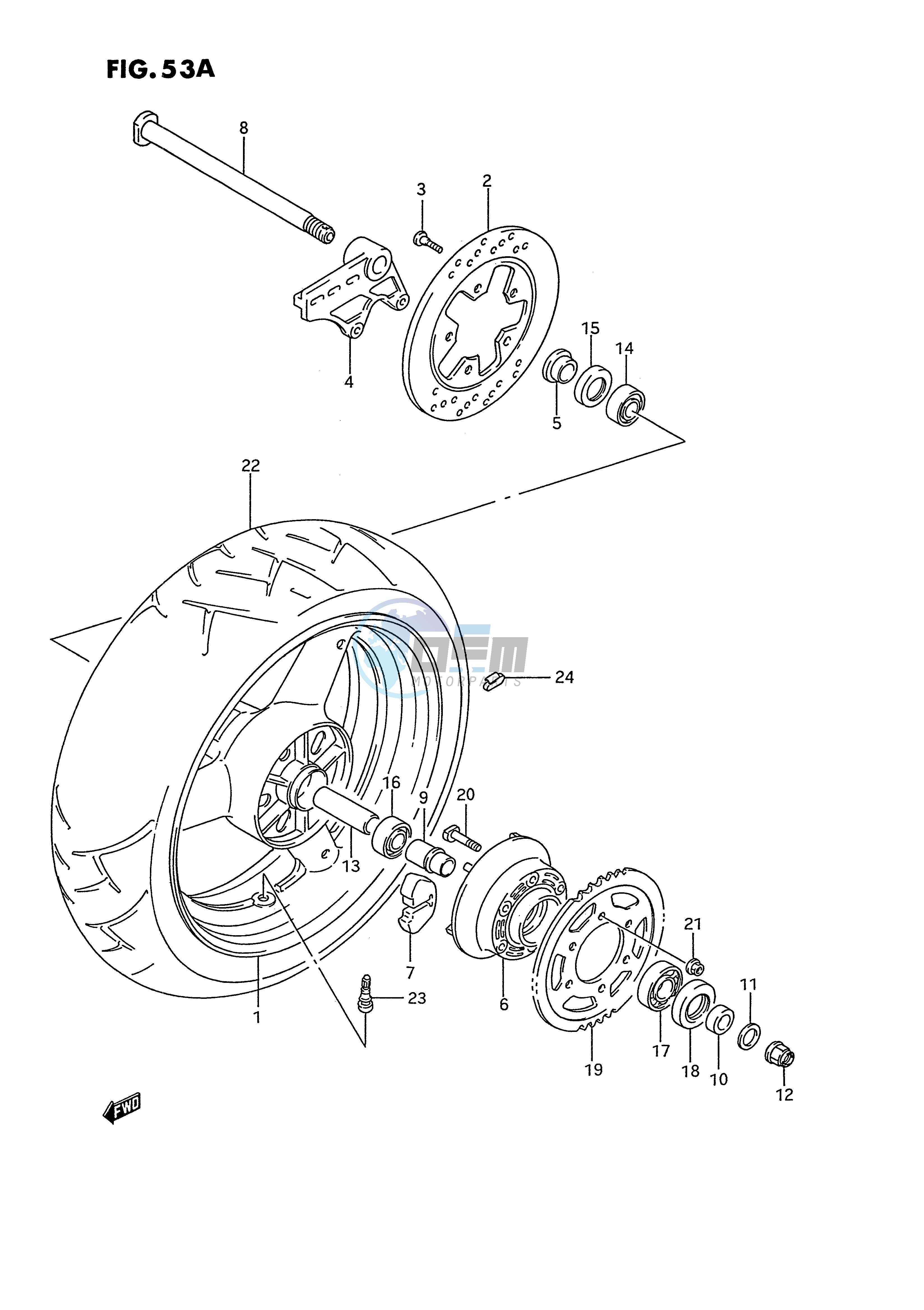 REAR WHEEL (MODEL R S)