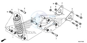 CB500XAF CB500X UK - (E) drawing REAR CUSHION