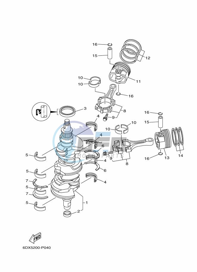 CRANKSHAFT--PISTON