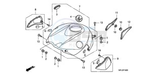 CBR1000RR9 Europe Direct - (ED / TRI) drawing TOP SHELTER