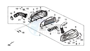 CRUISYM 300 (L8) EU drawing AIRCLEANER  ASSY