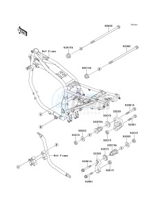 ZX 1100 E [GPZ 1100] (E1-E3) [GPZ 1100] drawing FRAME FITTINGS