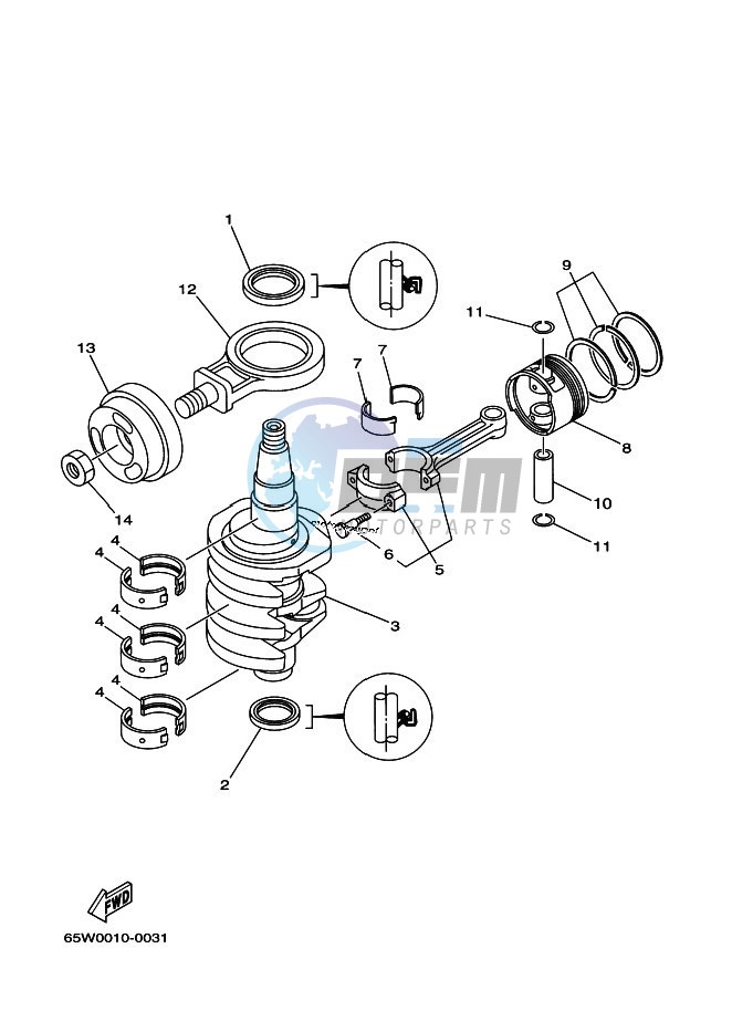 CRANKSHAFT--PISTON