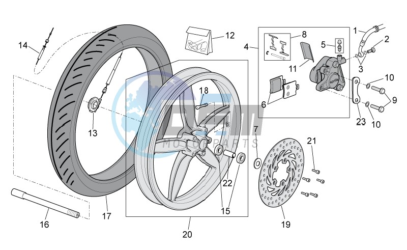 Front wheel - disc brake