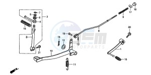 XR70R drawing PEDAL