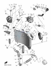 YZF600 YZF-R6 RaceBASE (BN6P) drawing RADIATOR & HOSE