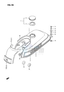 PV50 (E15) drawing FUEL TANK (MODEL X, MODEL D E43)