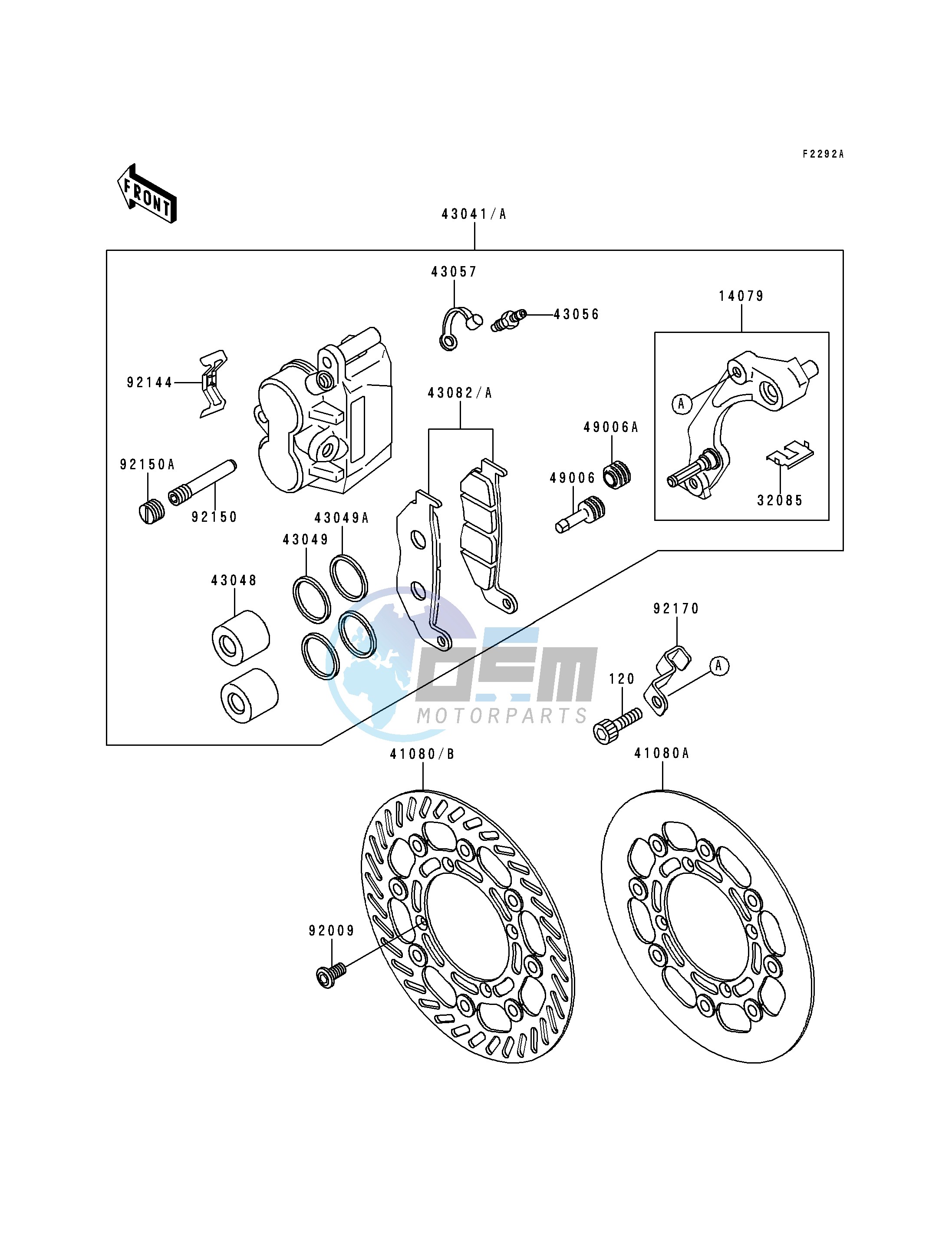 FRONT BRAKE-- KX500-E6_E7_E8- -