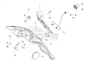 SCARABEO 50 2T CARBURATORE E4 STREET (EMEA) drawing Rear mudguard