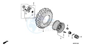 TRX500FEB drawing REAR WHEEL