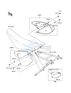 KX250 KX250R8F EU drawing Side Covers