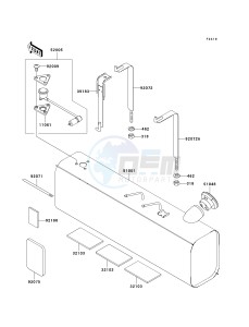 KAF 950 D [MULE 3010 DIESEL 4X4] (D8F) D8F drawing FUEL TANK